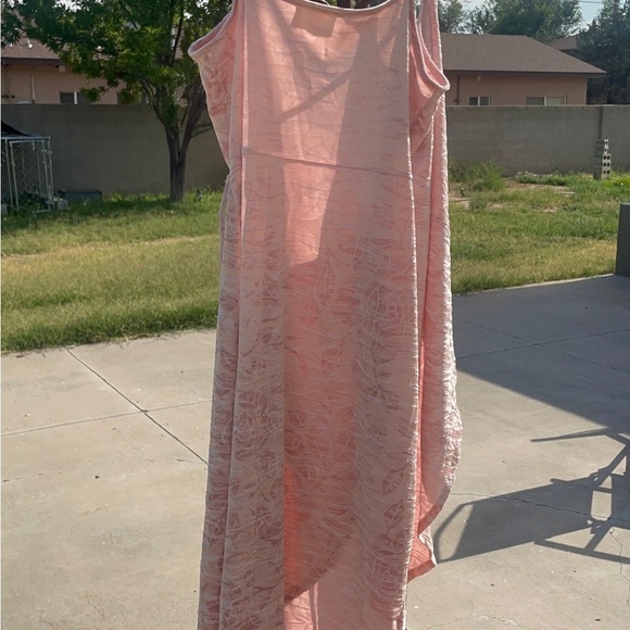 Everly Light Pink Asymmetrical Wrap Dress - Picture 12 of 12